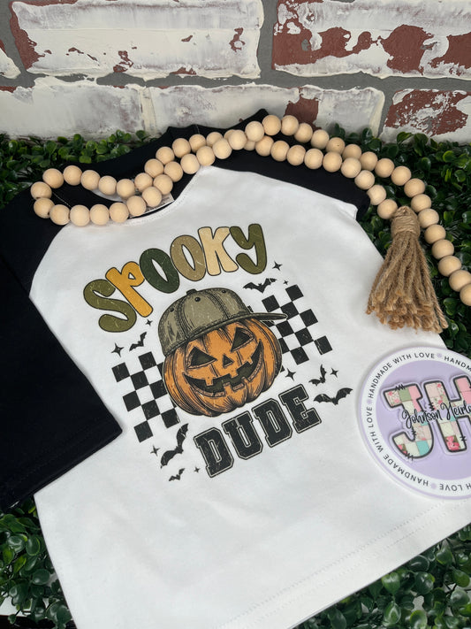 Spooky Dude Kids Printed Raglan T-Shirt