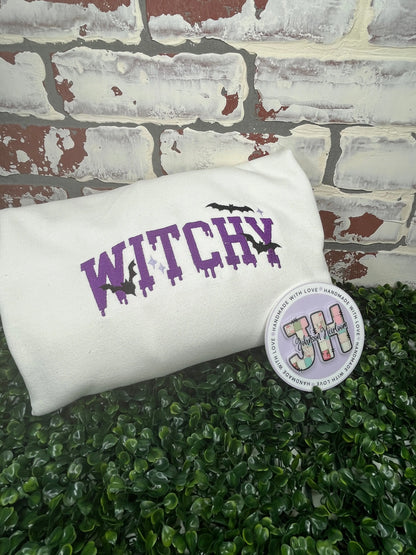 Witchy embroidered Crewneck Johnson Heirloom