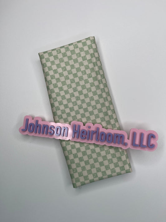 Check Please! 1/4" Check on Ivory Sage FABRIC (Quarter Yard increments)