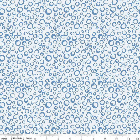 Ocean Oasis Bubbles Mist Fabric (QUARTER YARD increments) PRE-ORDER SHIPS 9/19