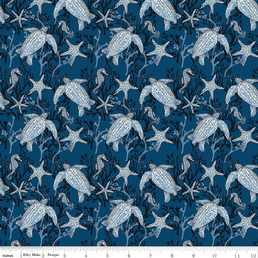 Ocean Oasis Main Night Fabric (QUARTER YARD increments) PRE-ORDER SHIPS 9/19