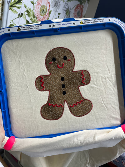 Gingerbread Man embroidered T-Shirt/Crewneck