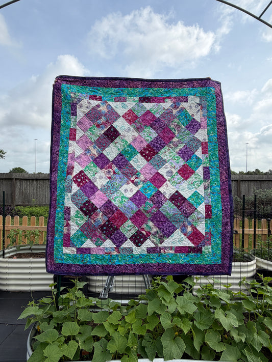Patchwork Pathways Quilt – Approx. 60" x 60"