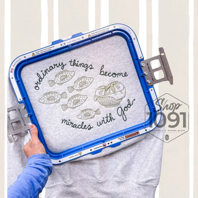 Ordinary things become miracles with god embroidered T-Shirt/Crewneck