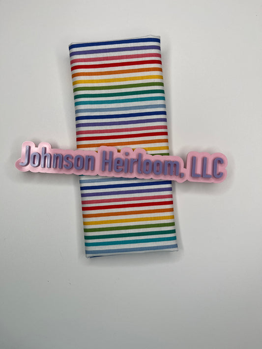 1/8" Stripe Rainbow FABRIC (Quarter Yard increments)