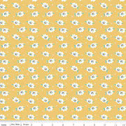 Always in Season Lazy Daisy Yellow Fabric (QUARTER YARD increments)