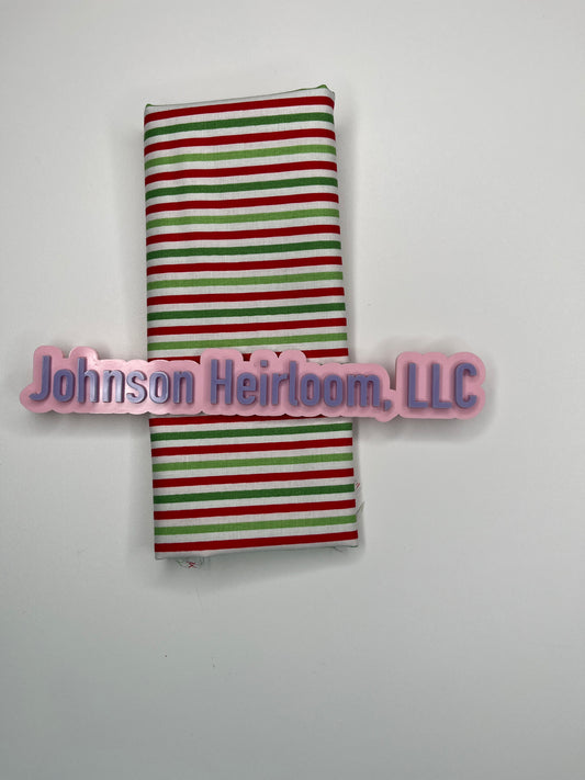 1/8" Stripe Christmas FABRIC (Quarter Yard increments)