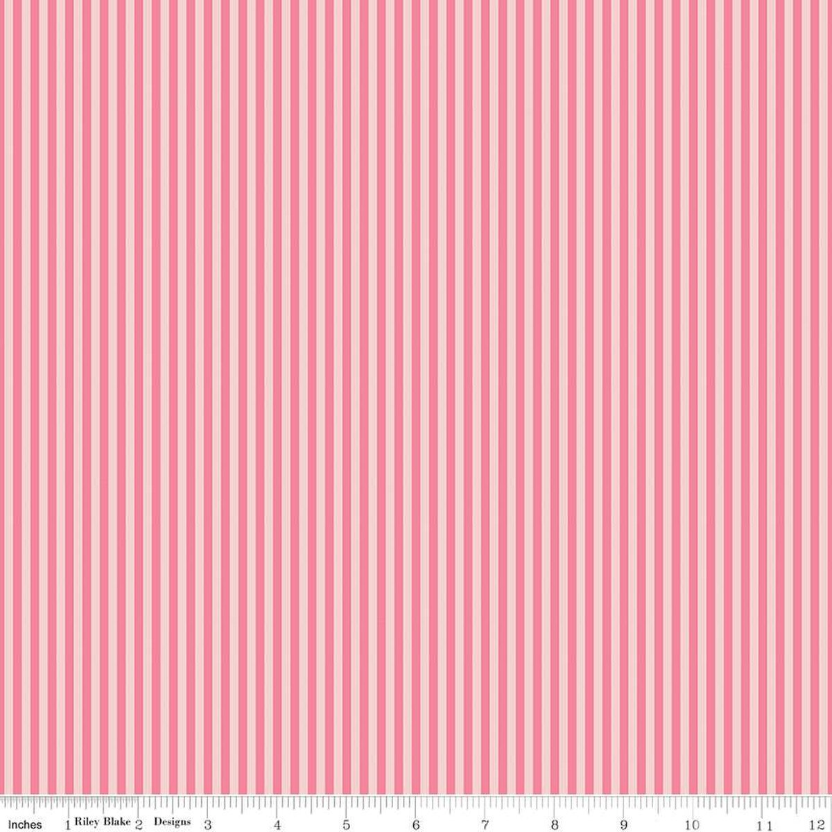 1/8" Tonal Stripe Sugar Pink FABRIC (Quarter Yard increments)