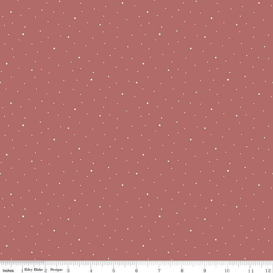 Dapple Dot Canyon Rose Fabric (QUARTER YARD increments)