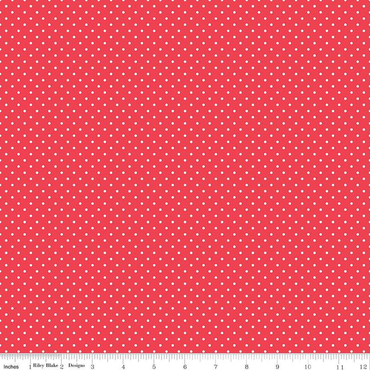 Swiss Dot Cayenne FABRIC (Quarter Yard increments)