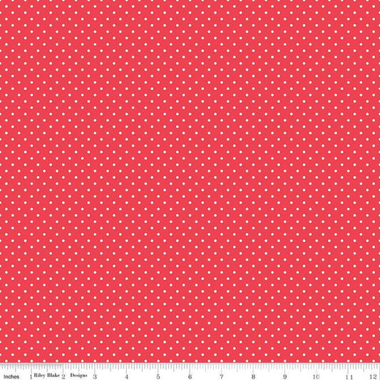 Swiss Dot Cayenne FABRIC (Quarter Yard increments)