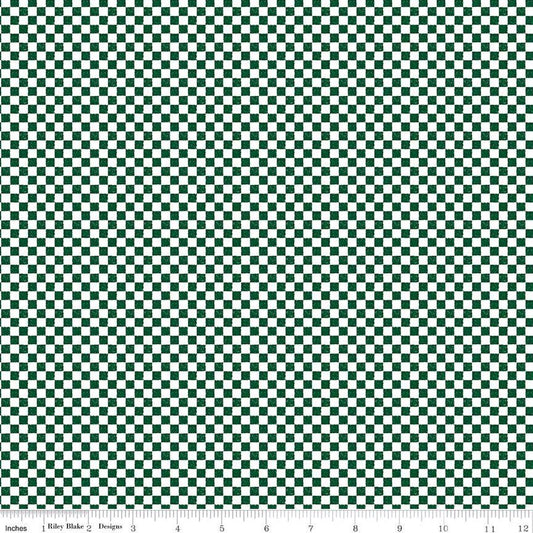 Check Please! 1/4" Check Christmas Green FABRIC (Quarter Yard increments)