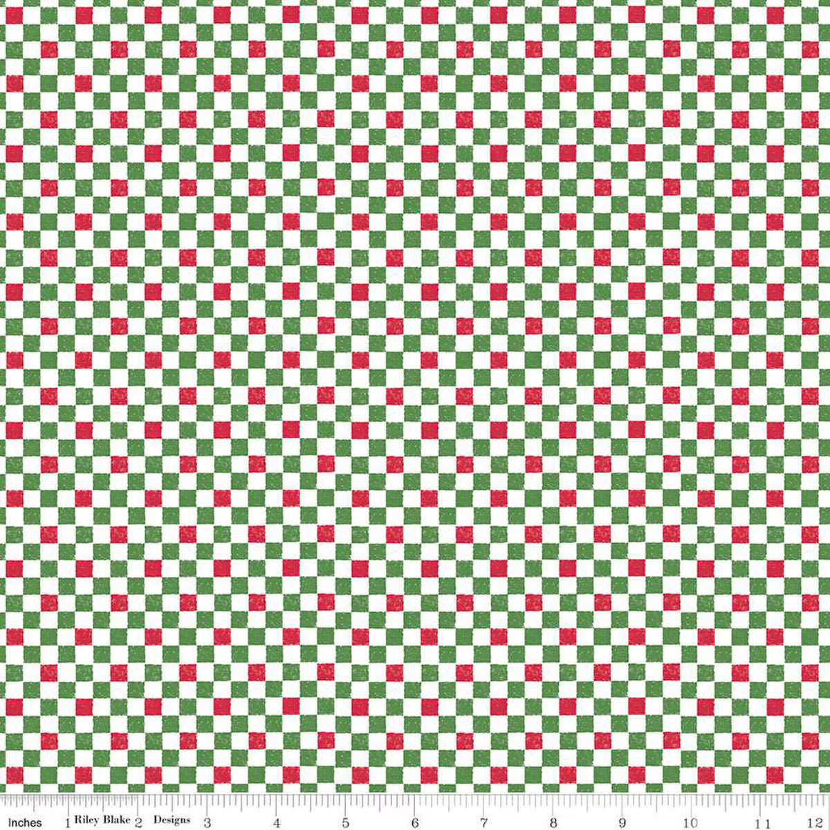Check Please! 1/4" Check Christmas FABRIC (Quarter Yard increments)