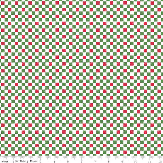 Check Please! 1/4" Check Christmas FABRIC (Quarter Yard increments)