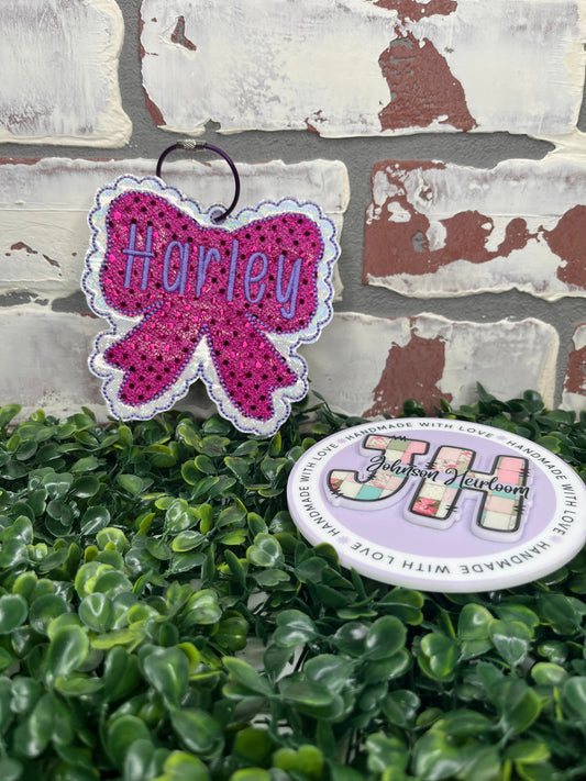 Personalized Embroidered Bag Tag Johnson Heirloom
