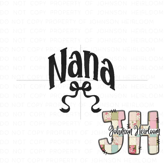 Croquette Bow Nana Machine Embroidery Digital Design Johnson Heirloom