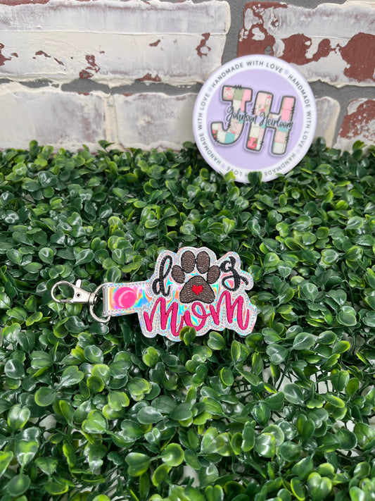 Dog mom Embroidered Keychain/Bag Accessories Johnson Heirloom