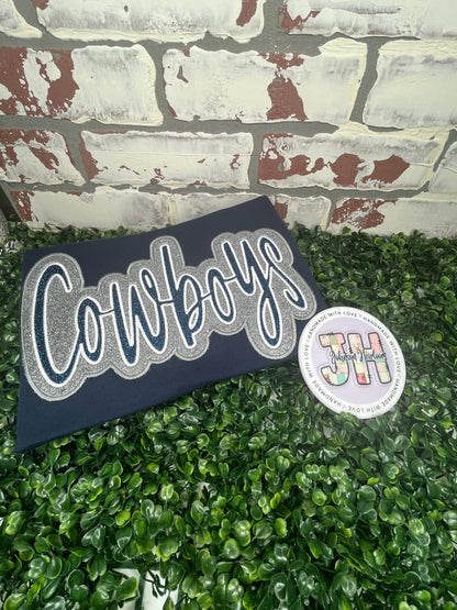 Cowboys embroidered T-Shirt/Crewneck Johnson Heirloom