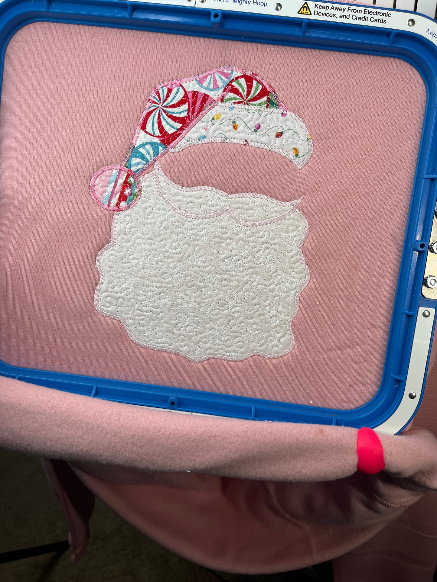 Quilted Santa embroidered T-Shirt/Crewneck