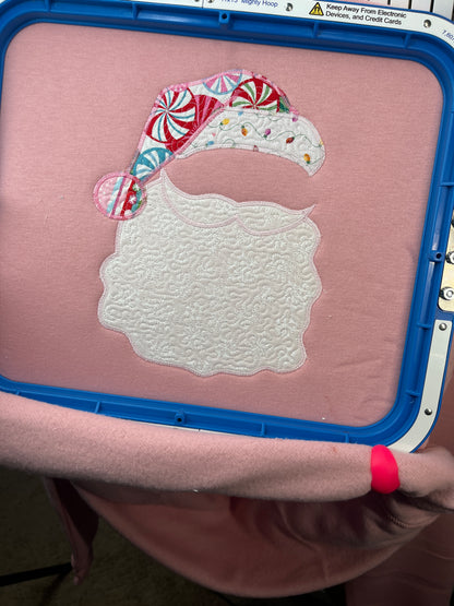 Quilted Santa embroidered T-Shirt/Crewneck