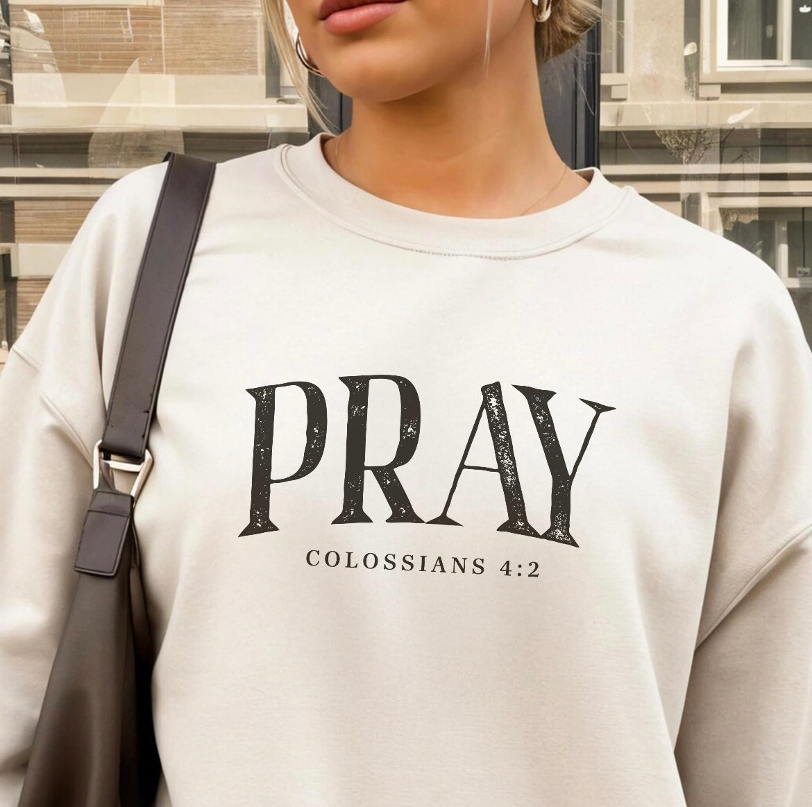 Pray Printed T-Shirt/Crewneck