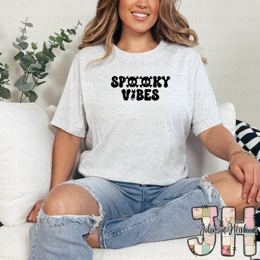 Spooky Vibes Printed T-Shirt/Crewneck