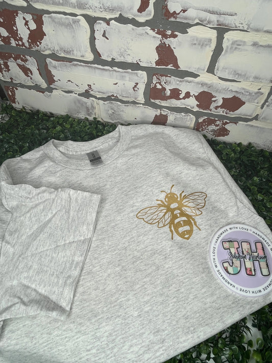 Honey Bee pocket Screen Printed T-Shirt/Crewneck Johnson Heirloom