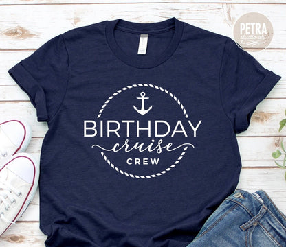 Birthday Cruise Crew Printed T-Shirt/Crewneck