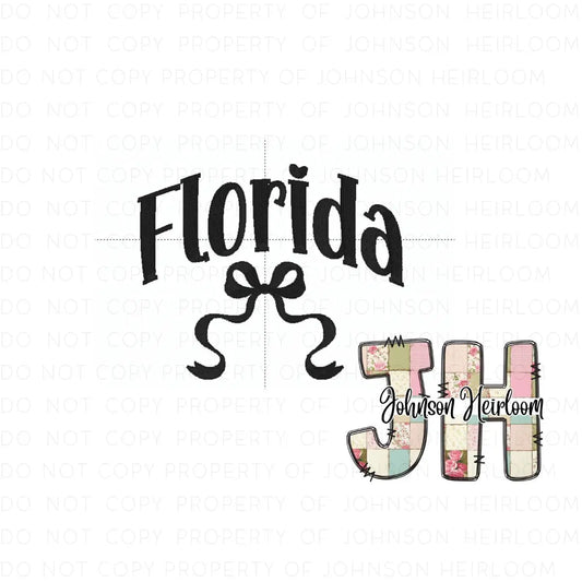 Croquette Bow Florida Machine Embroidery Digital Design Johnson Heirloom