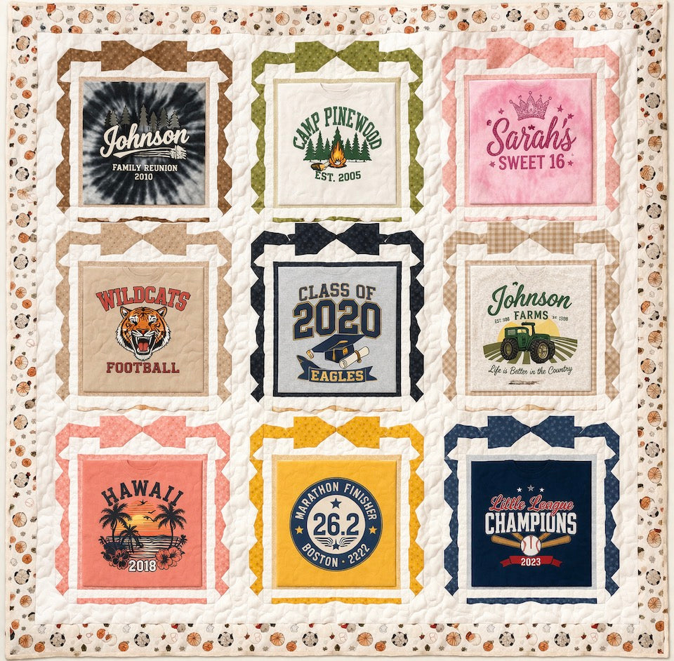 Memory Keepsake T-Shirt Quilt – Custom Handmade Blanket