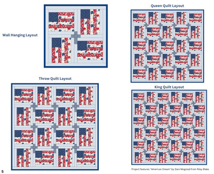 God and Country Quilt | Patriotic American Flag Quilt | Available in Wall Hanging, Throw, Queen, and King Sizes