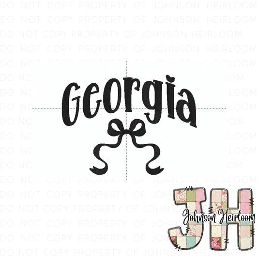 Croquette Bow Georgia Machine Embroidery Digital Design Johnson Heirloom