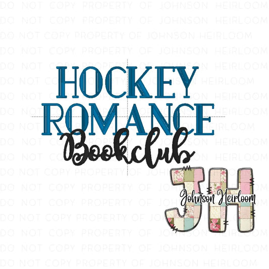 Hockey Romance Bookclub Machine Embroidery Digital Design Johnson Heirloom