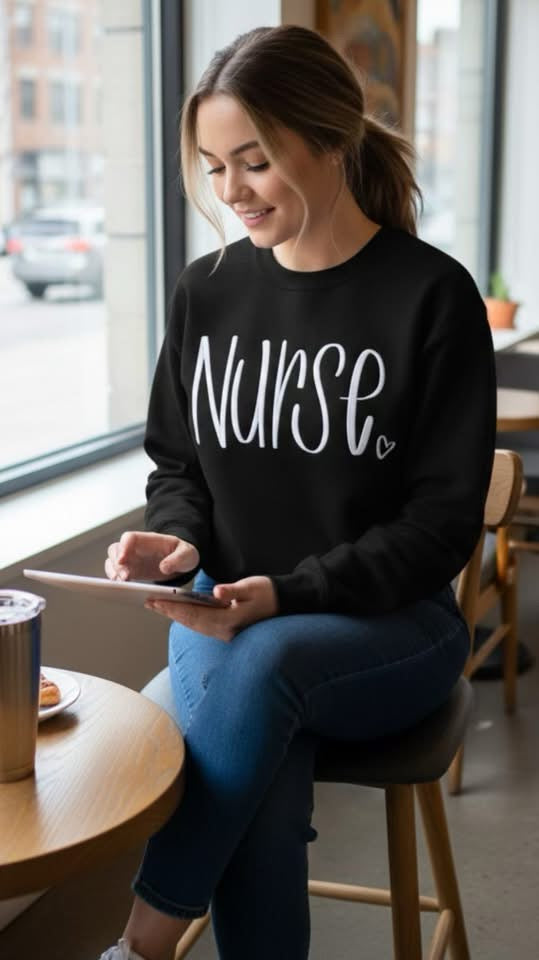 Nurse embroidered T-Shirt/Crewneck