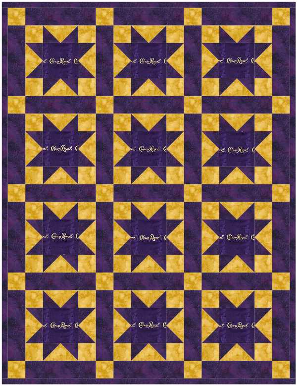 👑 Heirloom of the Crown Quilt 👑 Approximate Size: 50” x 65”