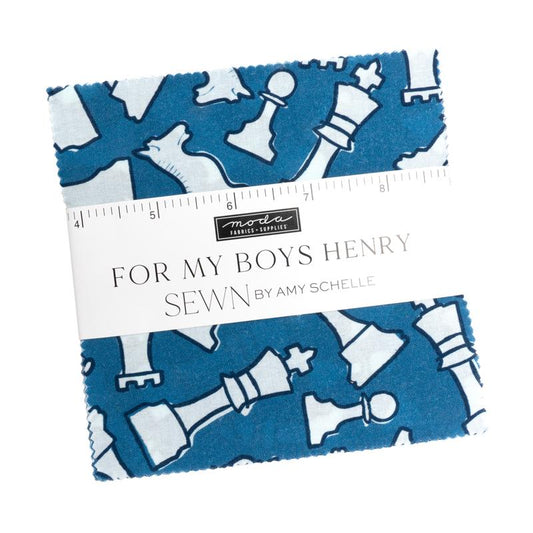 For My Boys Henry Charm Pack | For My Boys by Amy Schelle for Moda Fabrics.  42 - 5" squares