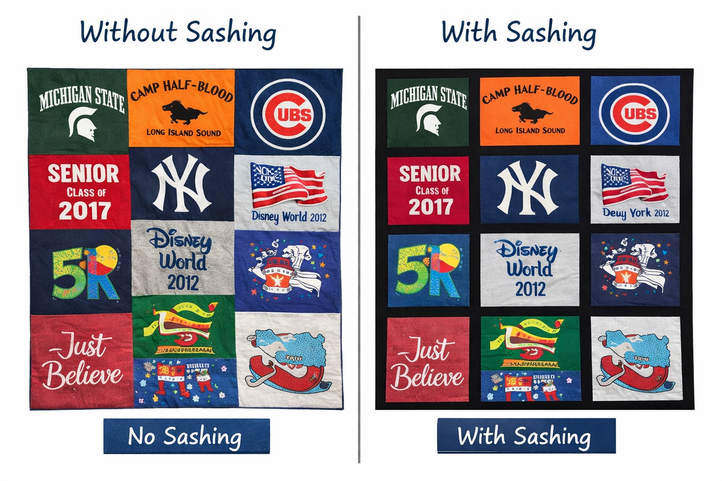 Memory Keepsake T-Shirt Quilt – Custom Handmade Blanket