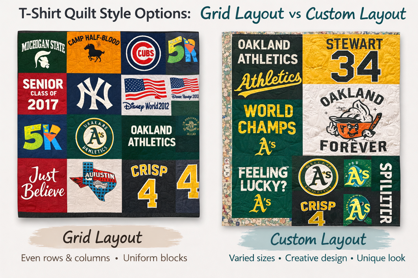 Memory Keepsake T-Shirt Quilt – Custom Handmade Blanket