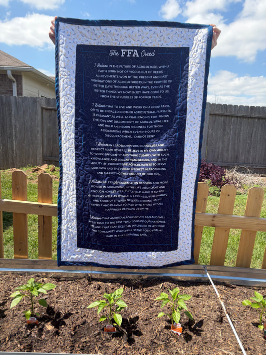 Quilted FFA Creed Wall Hanging | FFA Decor | Farmhouse Quilted Wall Art