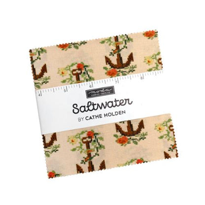 Saltwater- Moda Fabric Charm Pack 42-5” squares