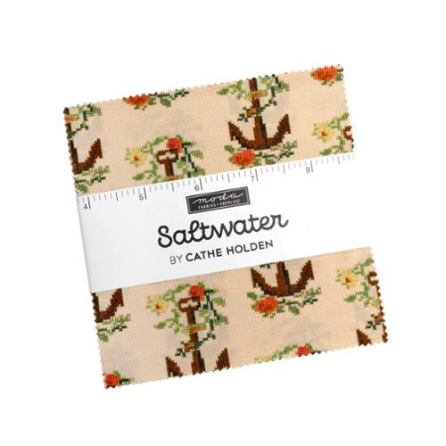 Saltwater- Moda Fabric Charm Pack 42-5” squares