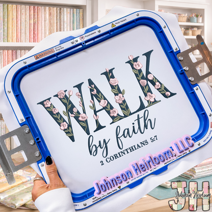 Walk by Faith Embroidered Shirt or Crewneck | 2 Corinthians 5:7 Christian Apparel