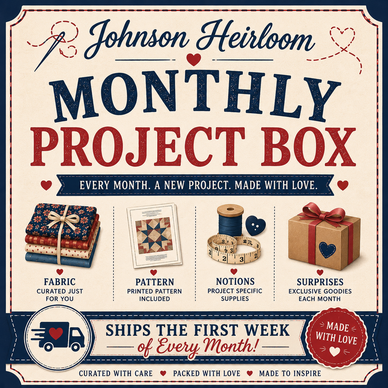 Johnson Heirloom Monthly Project Box