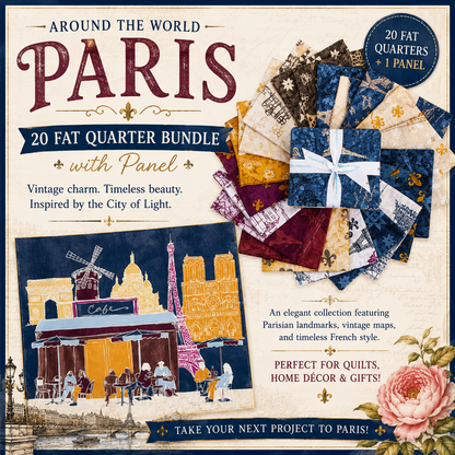 Around the World – Paris Fat Quarter Bundle with Panel by Tara Reed for Riley Blake Designs