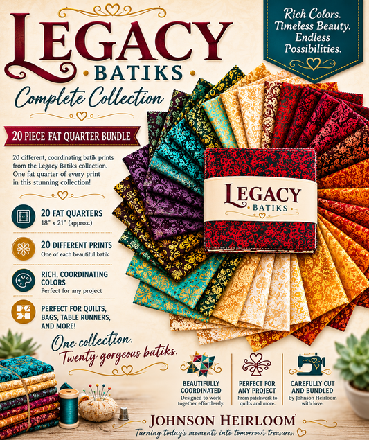 Legacy Batiks Complete Collection – 20 Piece Fat Quarter Bundle
