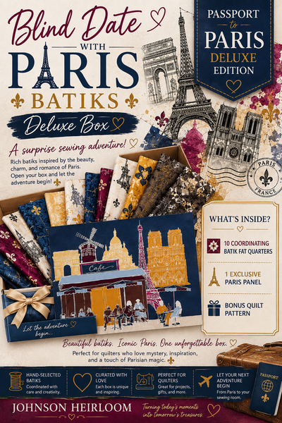 Blind Date with Paris Batiks – Deluxe Fabric Box 🇫🇷🧵