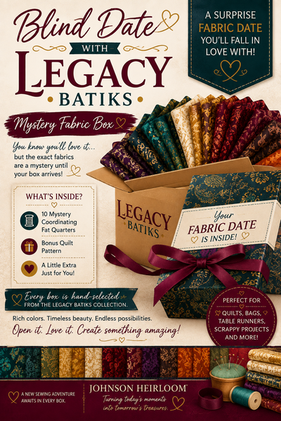 Blind Date with Legacy Batiks – Mystery Fabric Box
