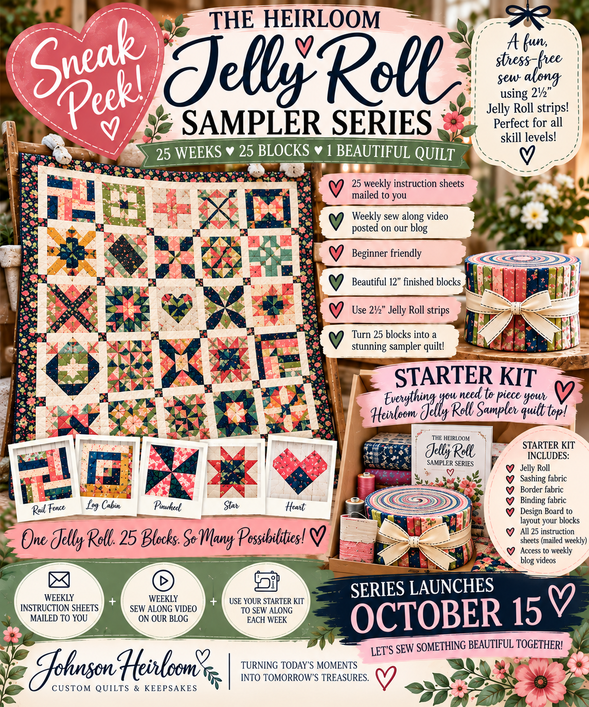 The Heirloom Jelly Roll Sampler Starter Kit