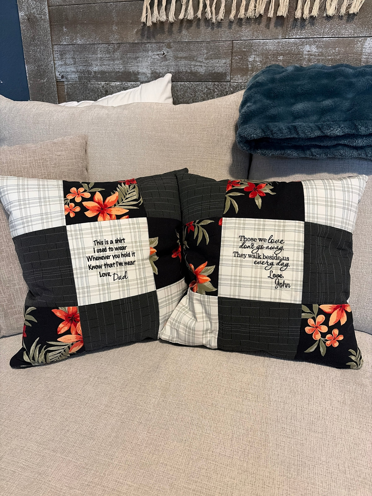 Custom Keepsake Memory Pillow