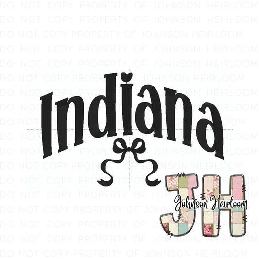 Croquette Bow Indiana Machine Embroidery Digital Design Johnson Heirloom